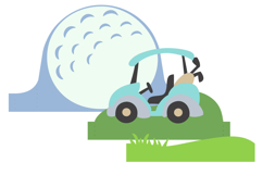 Golf Cart Card Cutting File 3D Golfing Birthday Card SVG gif Product Image 3
