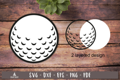 Golf Ball Layered SVG Design