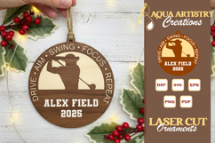 Golf Ornament Laser Cut File Product Image 1