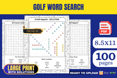 Golf Word Search KDP Interior Product Image 1