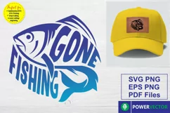 Gone Fishing Svg Png, files for Cricut, sublimation, Laser Product Image 2