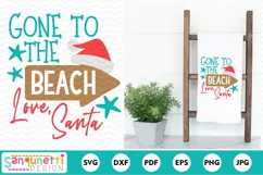 Gone to the beach Love Santa Christmas SVG Product Image 2