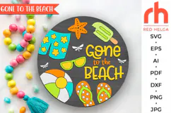 gone to the beach svg, flip flops sign svg, beach hanger svg, popsicle svg, welcome pool sign svg, wood door sign dxf, round hanging sign, laser cut file, layered sign svg, patio summer sign svg, backyard sign svg, glowforge cut file, cricut cut file