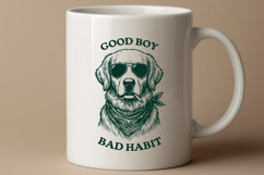 Cool Golden Retriever SVG Funny Dog Bad Habit PNG Art Product Image 2