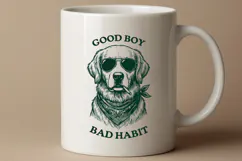 Cool Golden Retriever SVG Funny Dog Bad Habit PNG Art Product Image 2