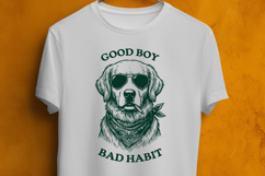 Cool Golden Retriever SVG Funny Dog Bad Habit PNG Art Product Image 3