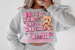 Anxious PNG, Funny Sarcastic Quotes, Anxiety, Mental Health Product Image 3