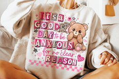 Anxious PNG, Funny Sarcastic Quotes, Anxiety, Mental Health Product Image 4