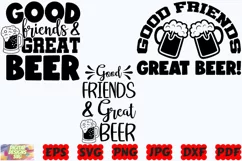 Good Friends Great Beer SVG | Funny Beer SVG | Beer SVG |PNG Product Image 1