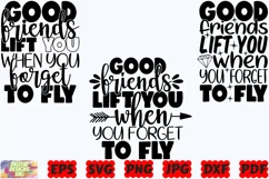 Good Friends Lift You When You Forget To Fly SVG |Friendship Product Image 3