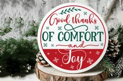 Good Thanks Of Comfort SVG ,Christmas Round SVG Design Product Image 3