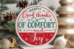 Good Thanks Of Comfort SVG ,Christmas Round SVG Design Product Image 2