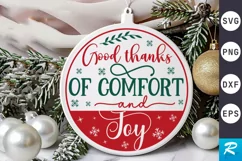 Good Thanks Of Comfort SVG ,Christmas Round SVG Design Product Image 1