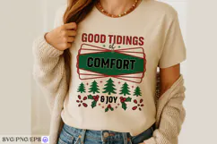 Good Tidings of Comfort & Joy SVG Christmas Farmhouse Sign Product Image 1
