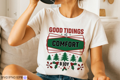 Good Tidings of Comfort &amp; Joy SVG Christmas Farmhouse Sign Product Image 4