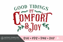 Good tidings of comfort & joy SVG Design ,Festive SVG Product Image 1
