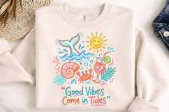 summer coastal png, good vibes design, ocean sublimation, beach shirt design, coastal t shirt png, summer beach png, ocean lover gift, seaside design png, vacation shirt png, coastal vibes png
