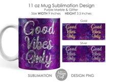Good vibes only mug, 11 oz mug sublimation design Product Image 1