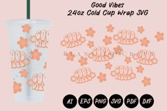 good vibes starbucks 24oz cold cup wrap svg presized template for tumbler venti