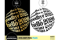 Celebrate New Year 2026 in style with this elegant gold SVG bundle — perfect for shirts, mugs, cards, and party decorations.
