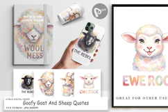 Goat &amp; Sheep Quotes Digital Paper Product Image 1