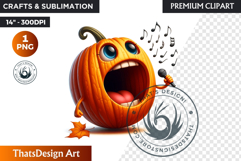Goofy Halloween Pumpkin PNG, Funny Jack O Lantern Clipart Product Image 1