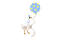 Birthday Cartoon Goose Hand Drawn Vector Illustration Product Image 10
