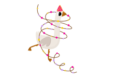 Birthday Cartoon Goose Hand Drawn Vector Illustration Product Image 8