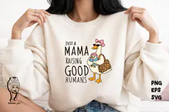 Cute Mama Goose Mom & Baby Mother's Day eps svg png Product Image 1