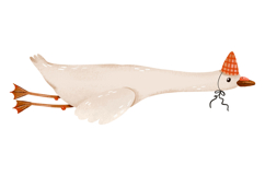 Whimsical Goose Party Collection Hand Painted Birthday Product Image 4