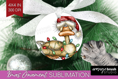 Goose Tangled In Christmas Lights Ornament PNG Funny Xmas Product Image 1