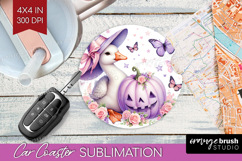 Goose Halloween Car Coaster Coquette Coaster PNG Sublimation Product Image 1