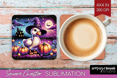 Goose Halloween Square Coaster Cute Animal Coaster PNG Product Image 1