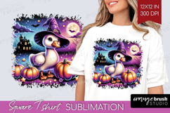Goose Halloween Square Tshirt Background Cute Animal PNG Product Image 1