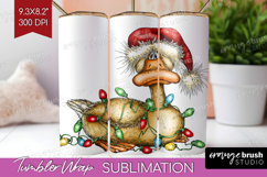 Goose Tangled In Christmas Lights Tumbler Wrap Funny Xmas Product Image 1