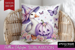 Goose Halloween Pillow Sublimation Coquette Pillow Cover PNG Product Image 1