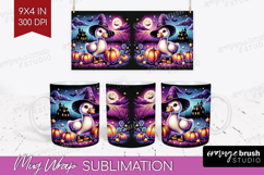 Goose Halloween Mug Wrap Cute Animal Mug PNG Sublimation Product Image 1