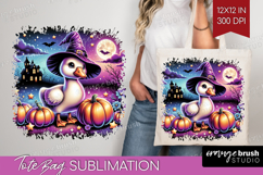 Goose Halloween Tote Bag Cute Animal Tote Bag PNG Product Image 1