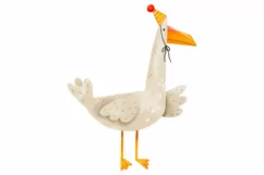 Birthday goose celebrate holiday. Duck with gifts garland Product Image 2