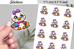 Cute Cow and Goose Sticker|Animal Printable Sticker Product Image 2