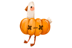 Cute Halloween Geese Clipart Drawn Watercolor PNG Product Image 4