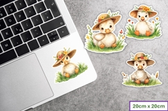 Cute Easter Bonnet Goose Stickers at Chuckleberry Farm PNG Product Image 3