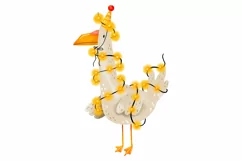 Birthday goose celebrate holiday. Duck with gifts garland Product Image 5