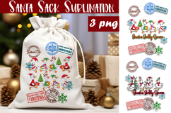 Santa Sack Sublimation | Christmas Goose PNG Santa Sack Product Image 1