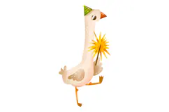 Green Birthday Goose Clipart Hand Drawn Party Geese Product Image 6
