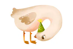 Green Birthday Goose Clipart Hand Drawn Party Geese Product Image 8