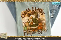 Goose Bumps & Pumpkin Spice is a professional design that is available at 300dpi PNG to use for Sublimation, iron-on transfer, DTG Printing and normal printing.