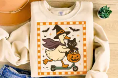Halloween Fall Goose PNG, Halloween Cat PNG, Silly Goose PNG Product Image 3