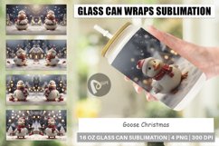 Glass Can Wraps Goose Christmas Product Image 1