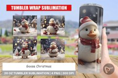Tumbler Sublimation Goose Christmas Product Image 1